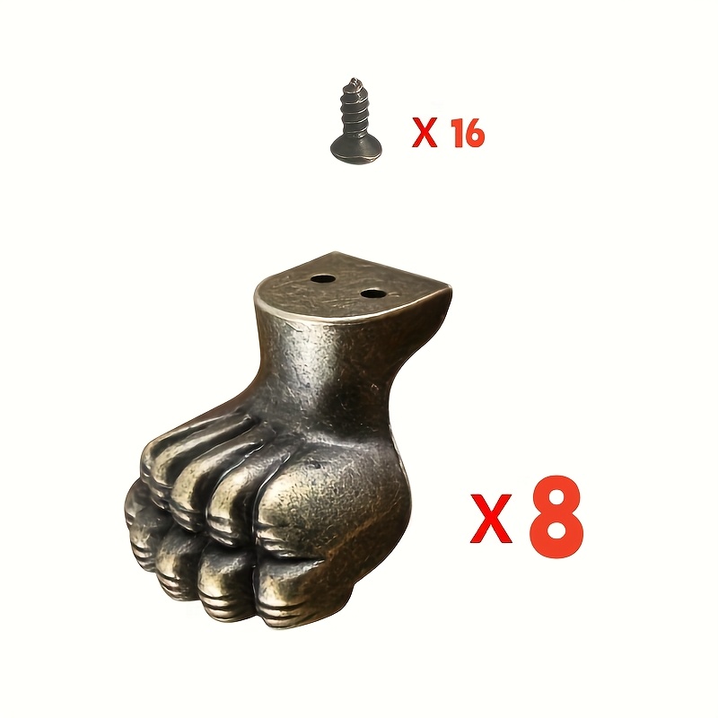 8pcs Antique Foot Brass Jewelr - Cabinet Hinge Overlay 评论和价格