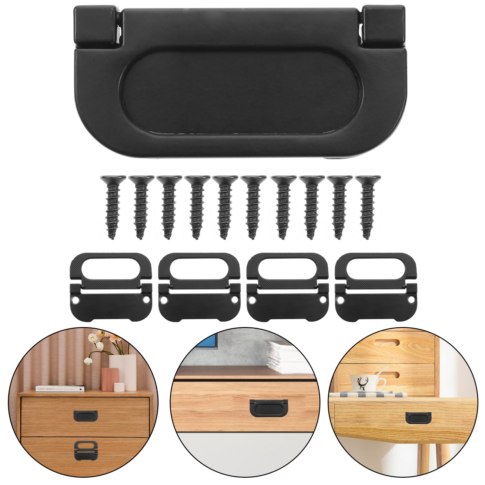 5Pcs Recessed Door Handles Zin - Furniture Hardware Lowes 评论和价格