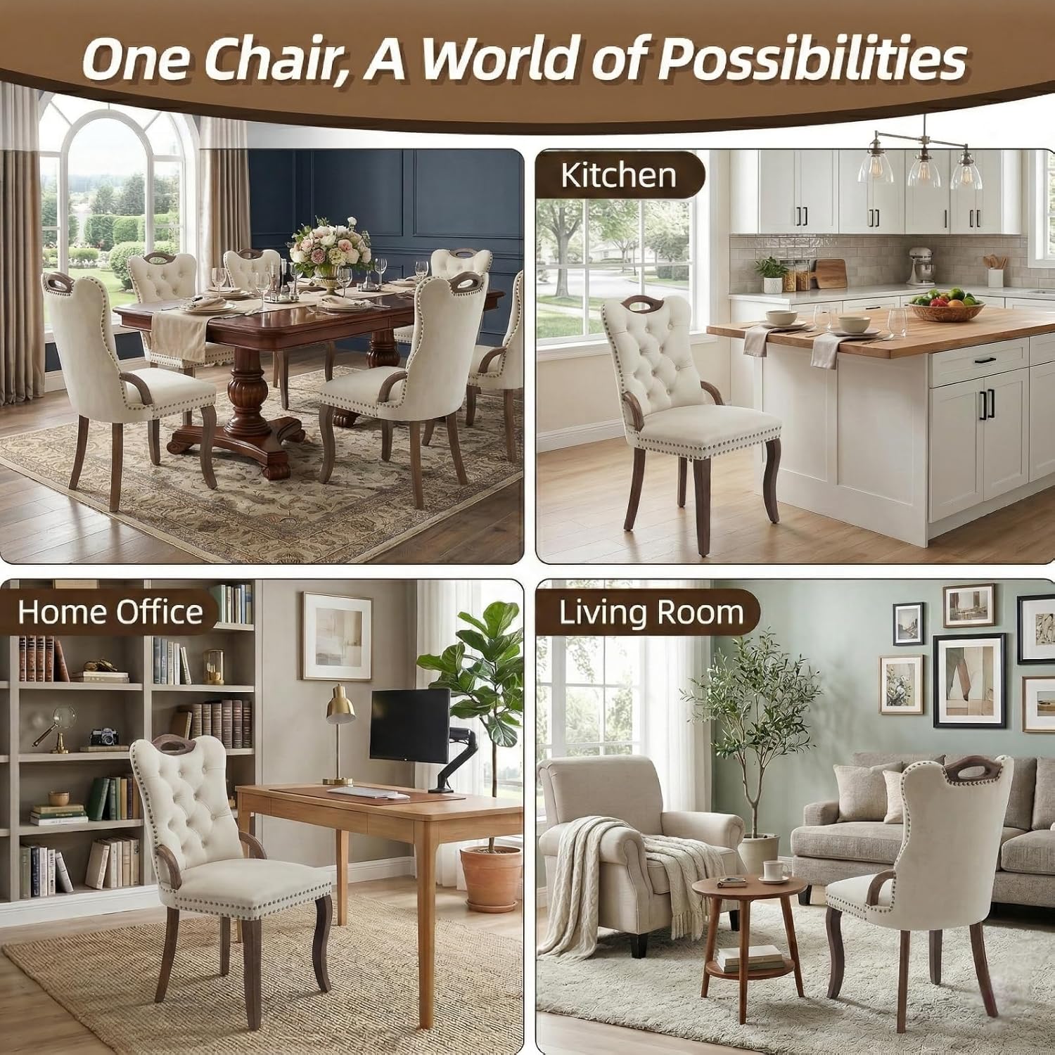 Dining Chairs Set of 6, Velvet - Furniture Hardware Manufacturer 评论和价格