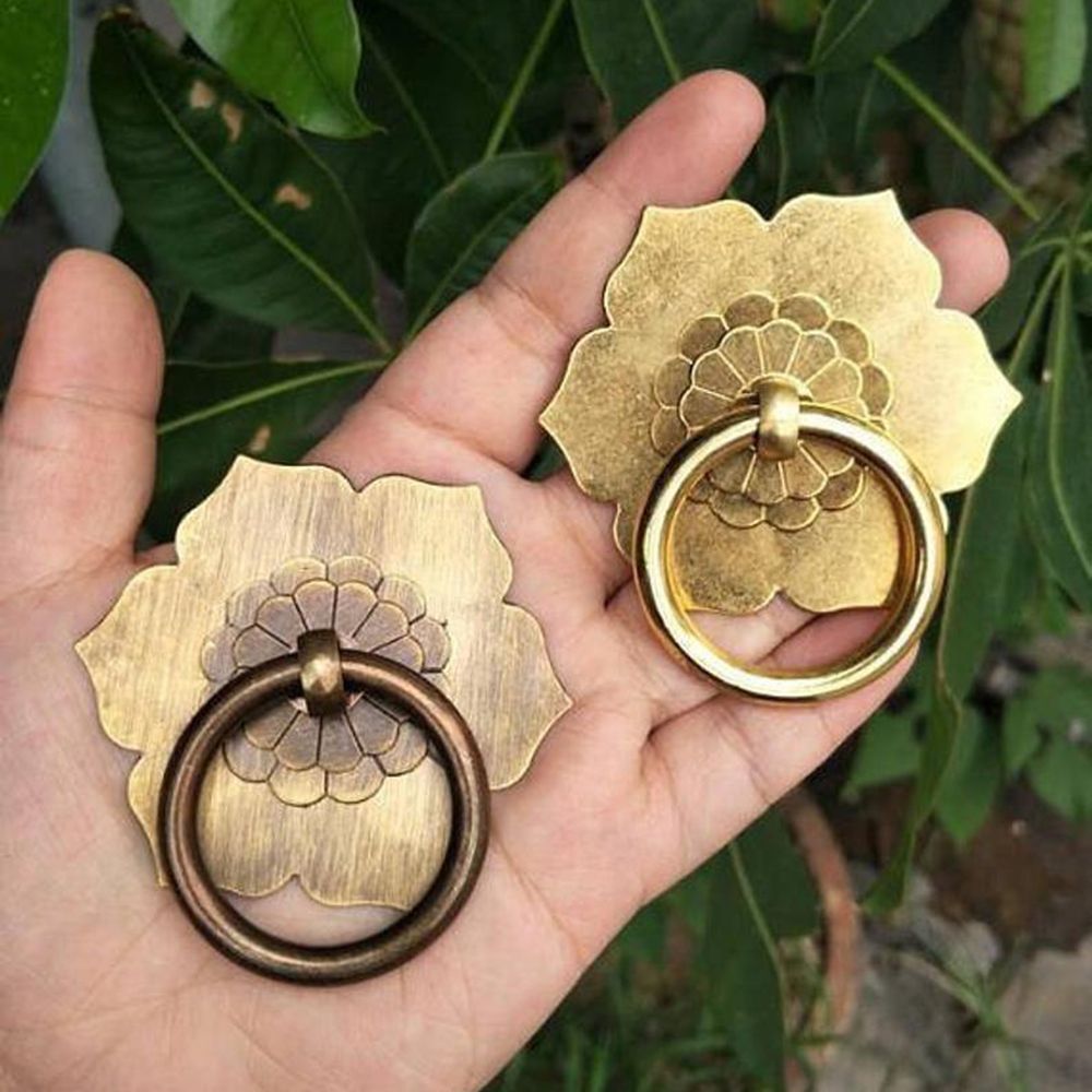 1PC Antique Bronze Brass Drawe - Furniture Hardware Drop Pulls 评论和价格