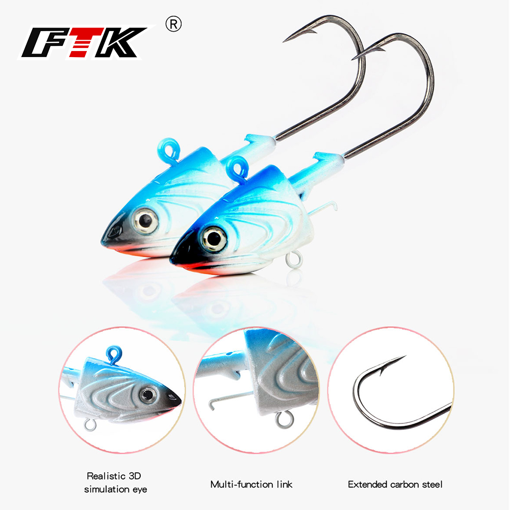 FTK 2PCS Jig Head Fishing Hook - Furniture Hardware Jig 评论和价格